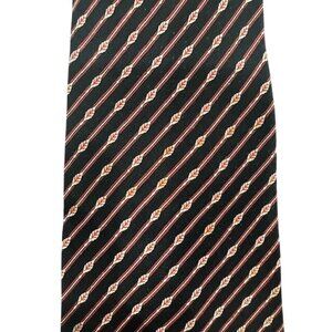 Stefano Ricci Italian Rep Tie arrow diagonal pattern red black white 100% Silk